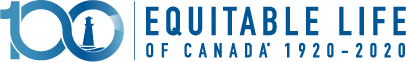 Equitable Life of Canada logo celebrating 100 years (1920-2020)