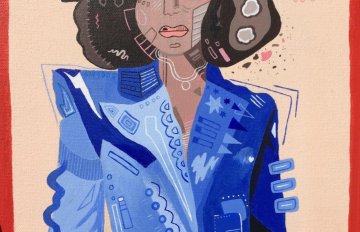 drawing of a black woman on Time magazine