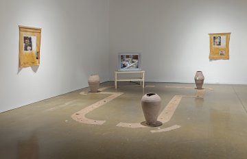 Installation shot of works by Eve Tagny