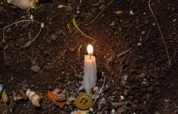 A small gathering of objects serving as an offering