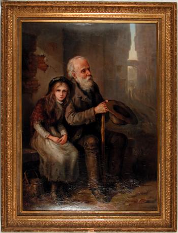 Laura Muntz Lyall's late 19th century painting of Little Nell and her Grandfather