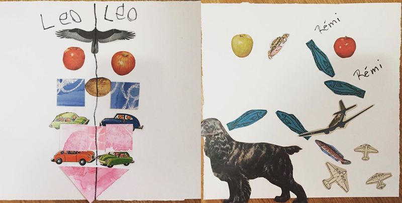 Two collages by Leo and Remi